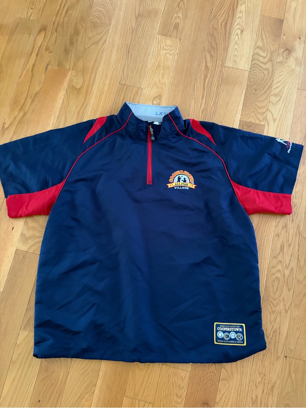 Cooperstown Village Navy & Red Lightweight Quarter-Zip Jacket